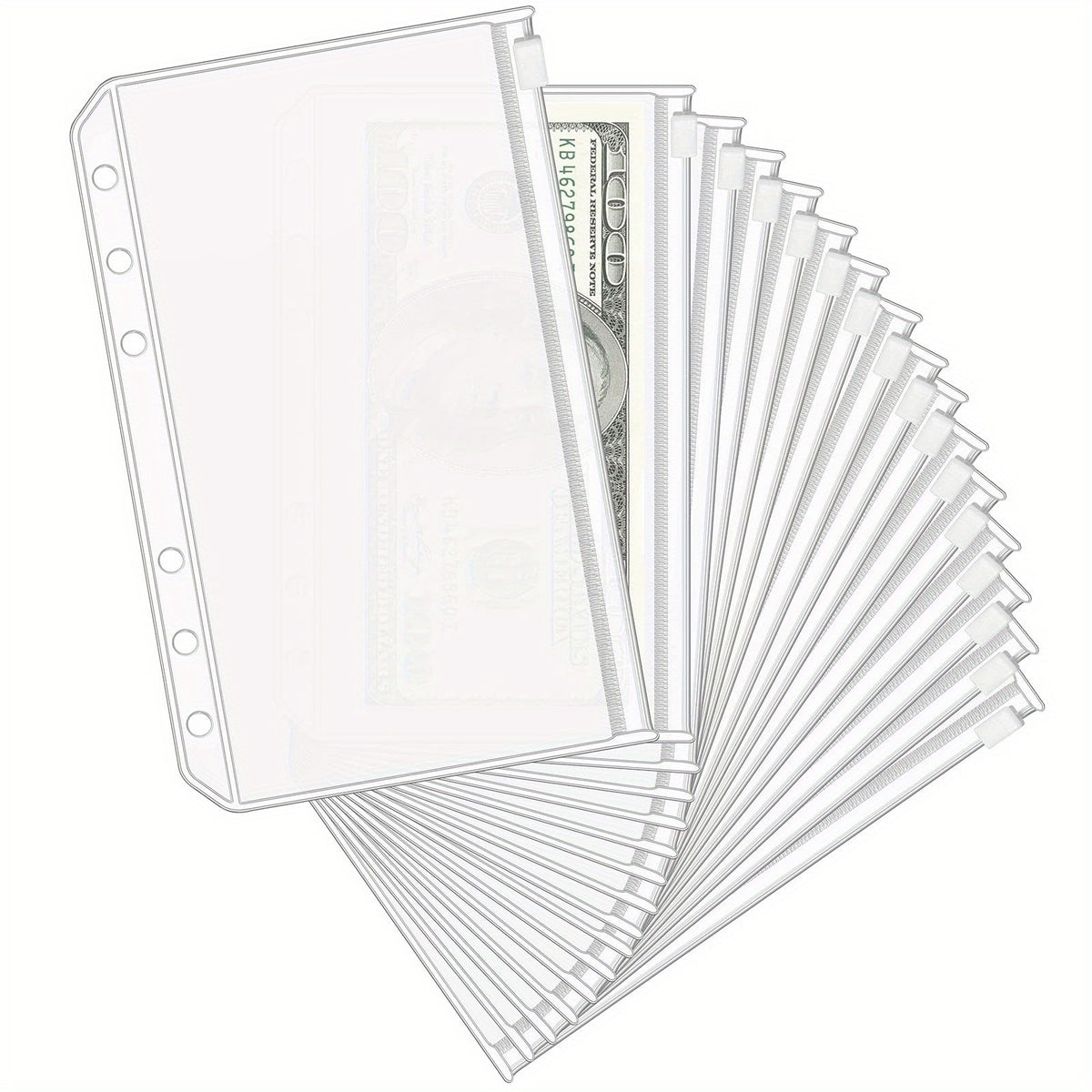 A6 Budget Binder Organizer with 6 Hole Pockets