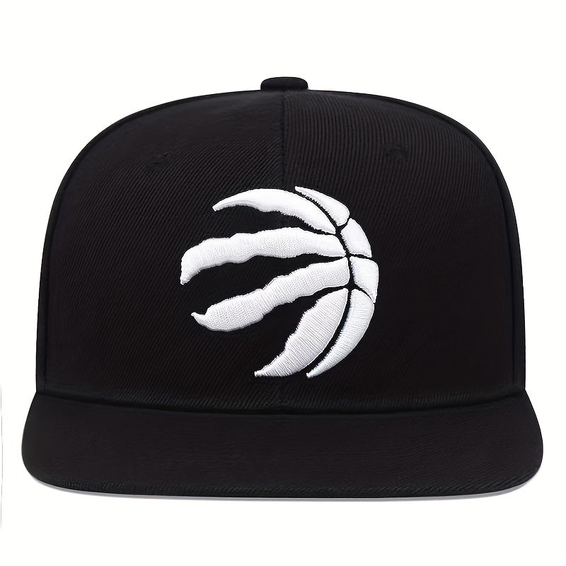Men's High Embroidered Flat Brim Hat