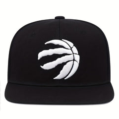 Men's High Embroidered Flat Brim Hat
