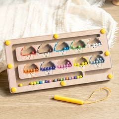 Wooden Magnetic Mushroom Maze Puzzle Toy for Kids