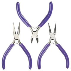 3pcs Jewelry Making Pliers Set DIY Tools Needle Nose Round Nose Diagonal Pliers
