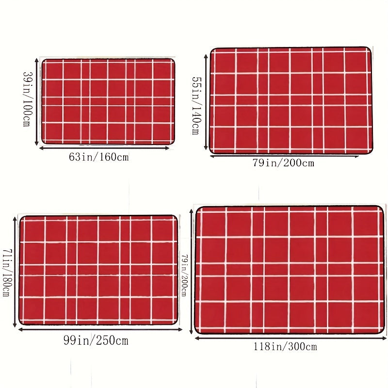 Large Check Pattern Carpet Area Rug Soft Non Slip Backing