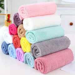 10pcs Bamboo Fiber Dishcloth Household Kitchen Absorbent Towel