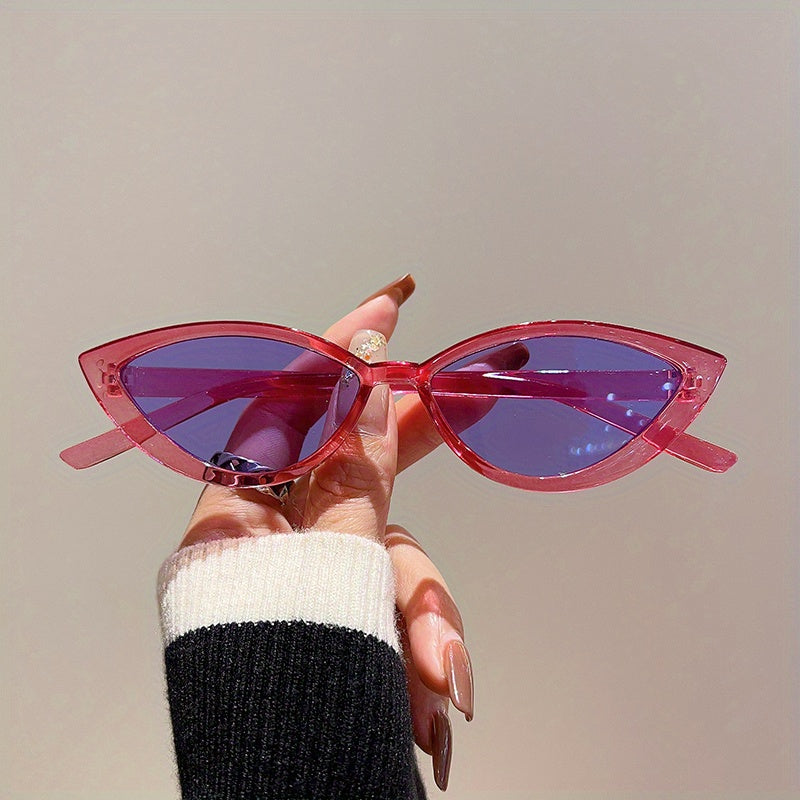Y2K Cat Eye Sunglasses Clear Candy UV400 Sun Shades for Summer Beach