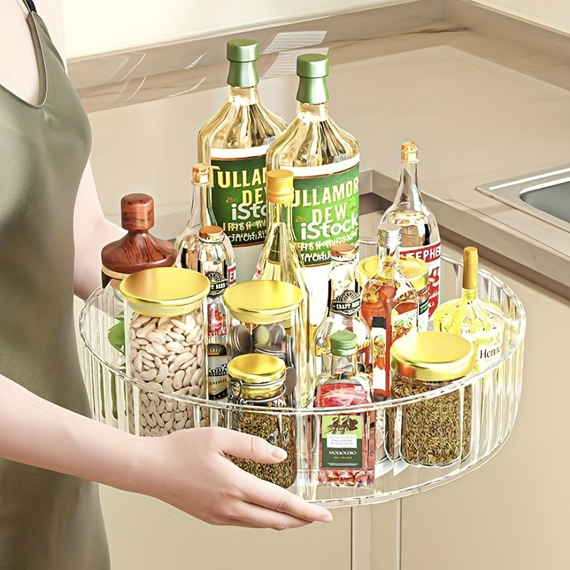 Rotatable Spice Rack Seasoning Storage Lazy Susan Organizer