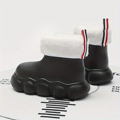 Women's Lightweight Rain Boots Short Tube Winter Thickened Warm Rain Shoes