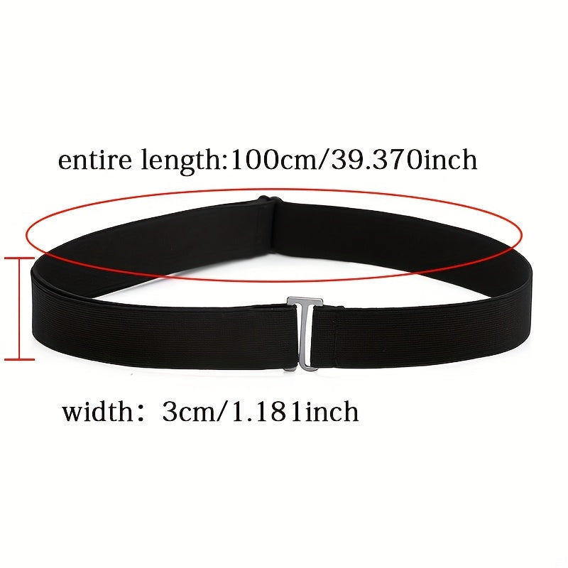 Adjustable Elastic No Show Belt for Jeans Pants Unisex