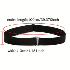 Adjustable Elastic No Show Belt for Jeans Pants Unisex