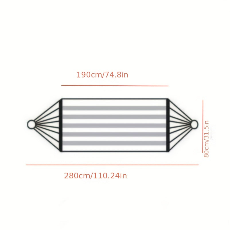 Canvas Hammock Outdoor Leisure Portable Functional Hammocks Stripe Swing