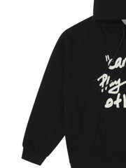 Letter Print Hoodie Men's Casual Graphic Pullover Sweatshirt