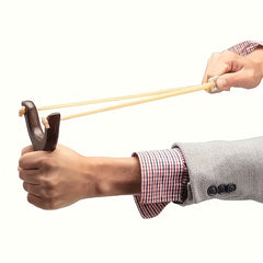 High Precision Wooden Slingshot Toy for Outdoor Play