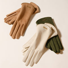 Men's Winter Thin Windproof Fingertip Gloves for Snow