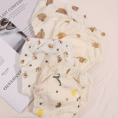 5pcs Baby Fabric Animal Waterproof Diaper Pockets Training Pants