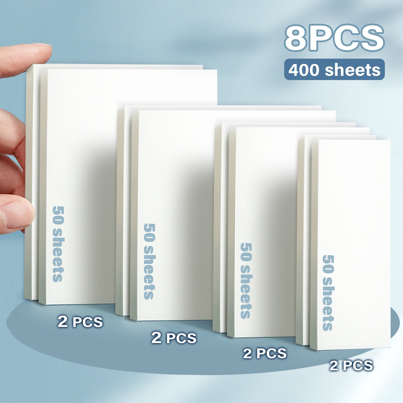 400pcs Transparent Sticky Notes Waterproof Self adhesive Stationery Stickers