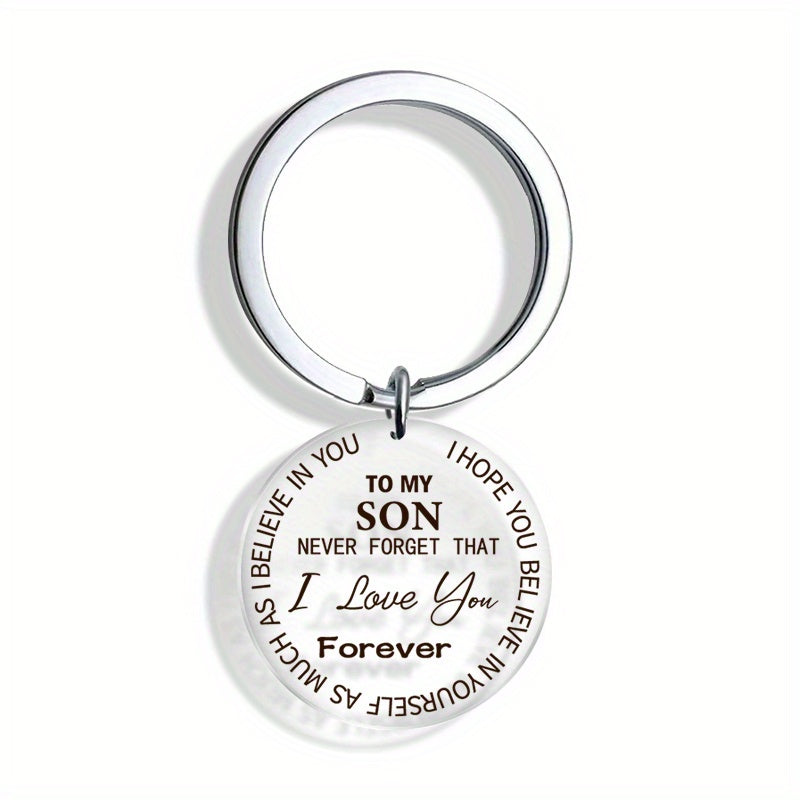To My Son Never Forget I Love You Forever Acrylic Key Chain For Men