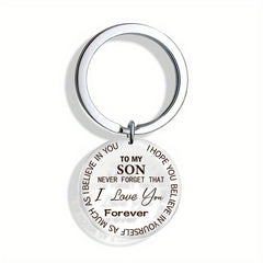 To My Son Never Forget I Love You Forever Acrylic Key Chain For Men