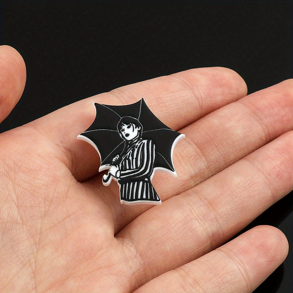 Creative Acrylic Print Brooch Pin for Boys