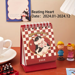 Cartoon Mini Desk Calendar Tabletop Flip Calendar