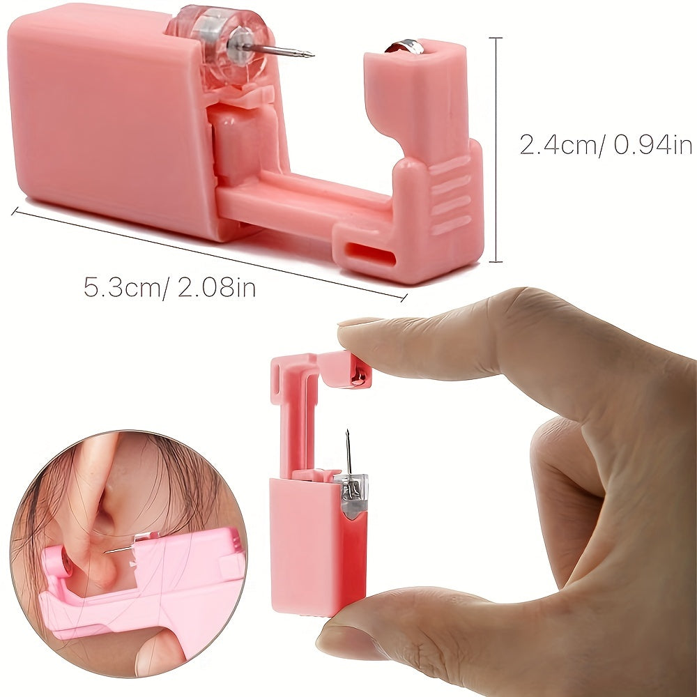 6PCS Pink Ear Piercing Kit Disposable Self Ear Piercing Gun Kit