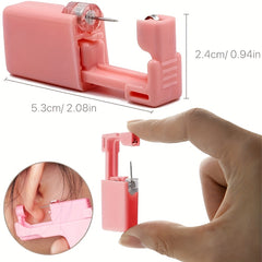 6PCS Pink Ear Piercing Kit Disposable Self Ear Piercing Gun Kit