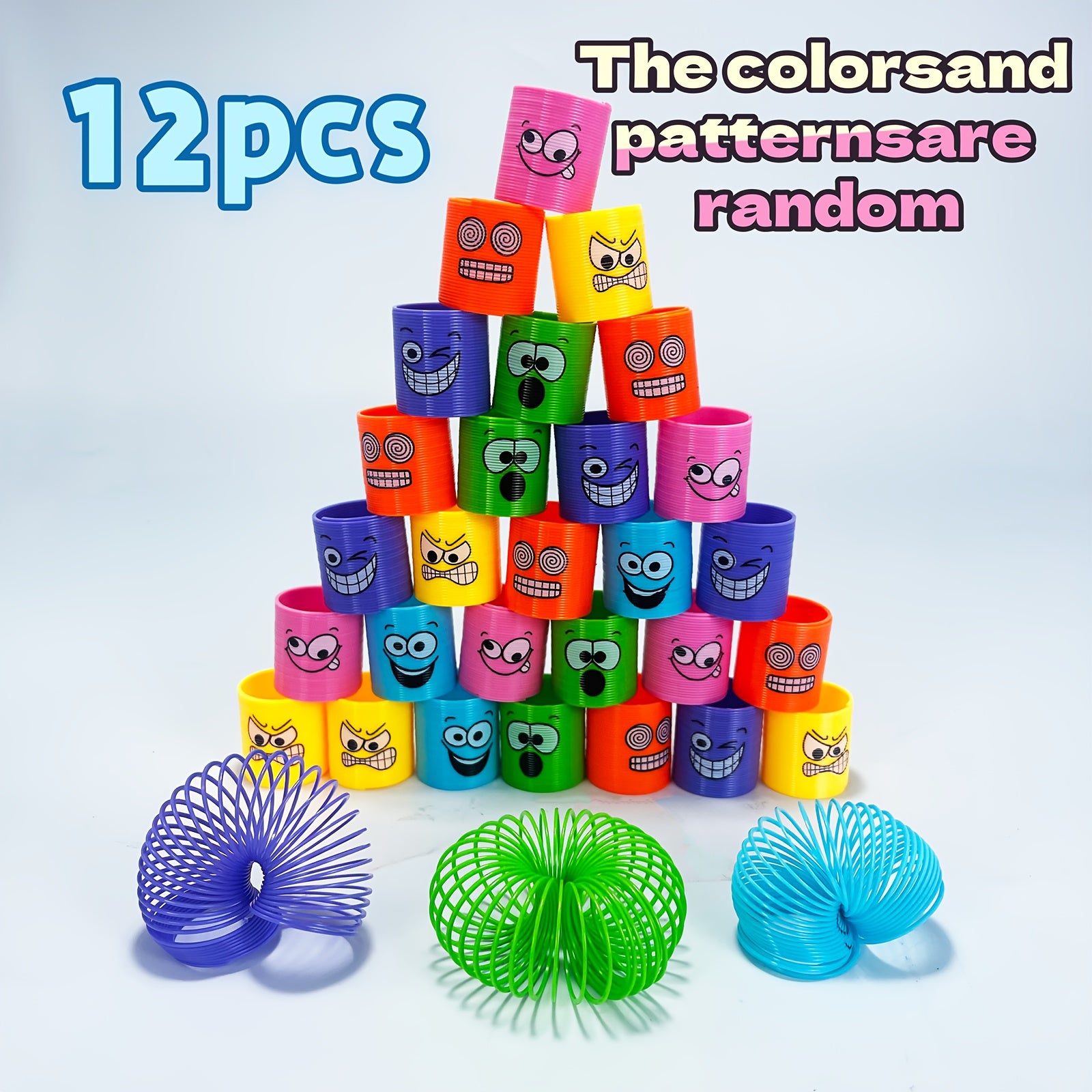 Colorful Elastic Rainbow Spring Rings - Fun Party Favors