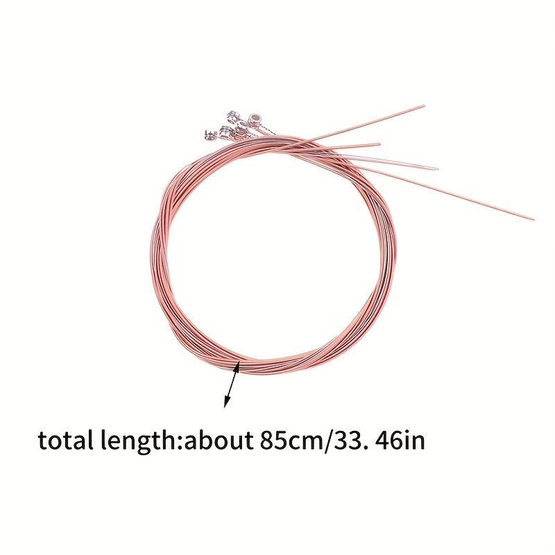 6 Pcs Acoustic Guitar Strings Set of 6 Steel Replacement High Accessories