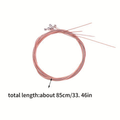 6 Pcs Acoustic Guitar Strings Set of 6 Steel Replacement High Accessories