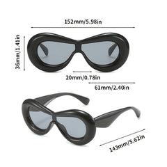 Oval Frame Sunglasses Thick Frame Sun Glasses