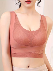 Lace Wireless Bra Criss Cross Back
