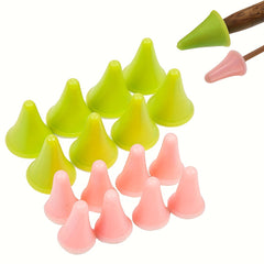 16pcs Knitting Needle Tip Protectors 2 Sizes Needle Tip Stoppers Rubber Nee