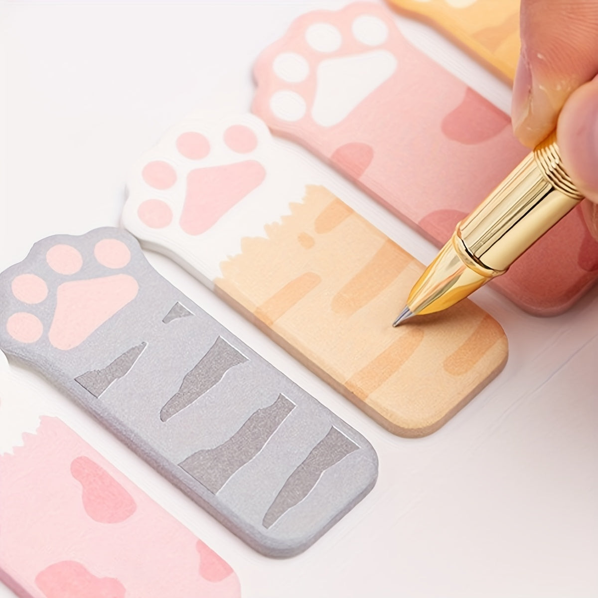 Cat Paw Sticky Note Set with 120 Stickers