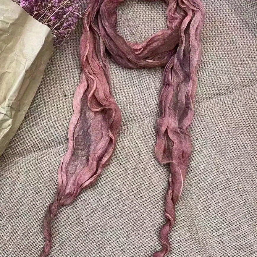 Distressed Tie Dye Neck Tie Scarf Vintage Rhombus Warm Shawl