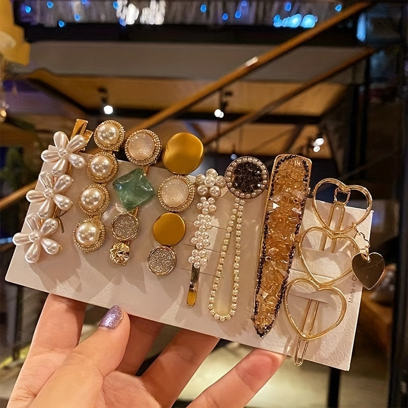 Faux Pearl Hair Clip Set for Prom Party Hair Accessory