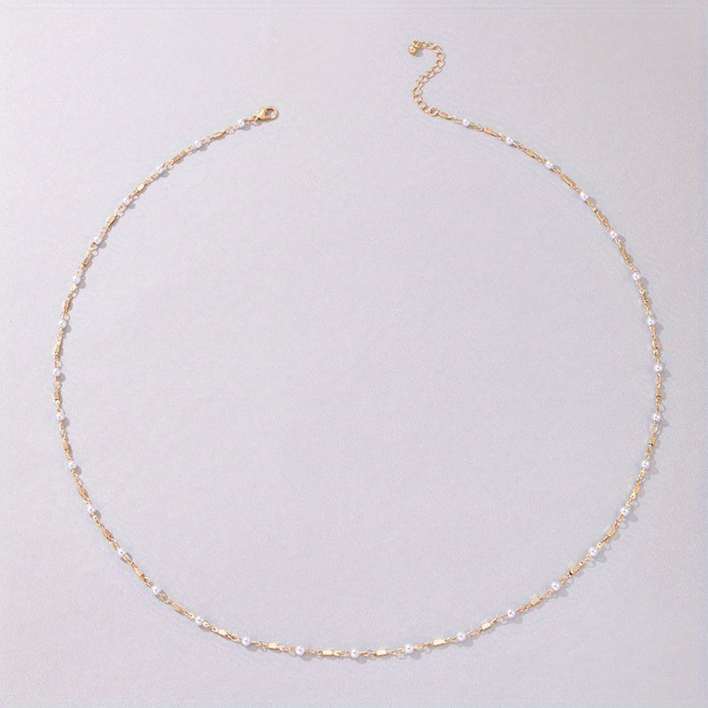 Faux Pearl Beads Waist Chain Belly Chain Casual Decorative Jeans Dress Chain