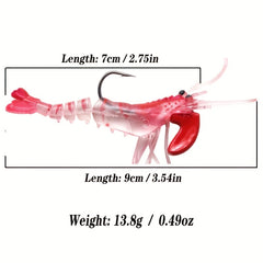 5pcs Shrimp Soft Lures for Freshwater and Saltwater Fishing