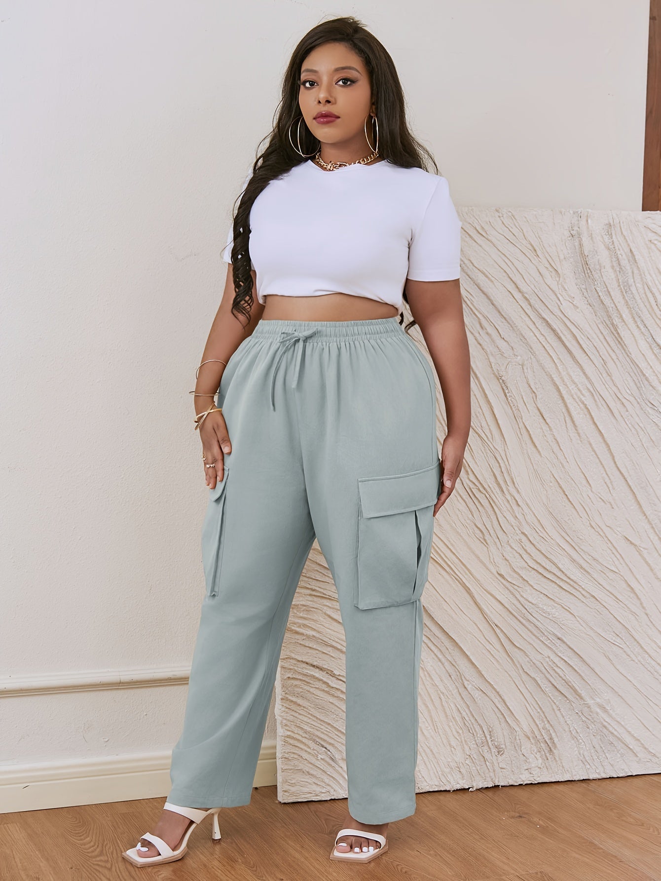  Y2K Cargo Pants Women's Loose Drawstring Cargo Pants