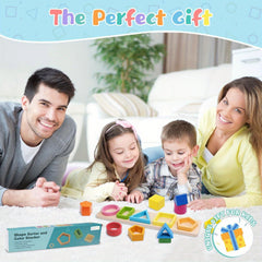 Wooden Toy Shape and Color Recognition Blocks Set