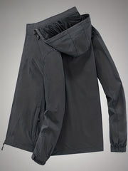 Men's Lightweight Hooded Windbreaker Jacket Zipper Coat