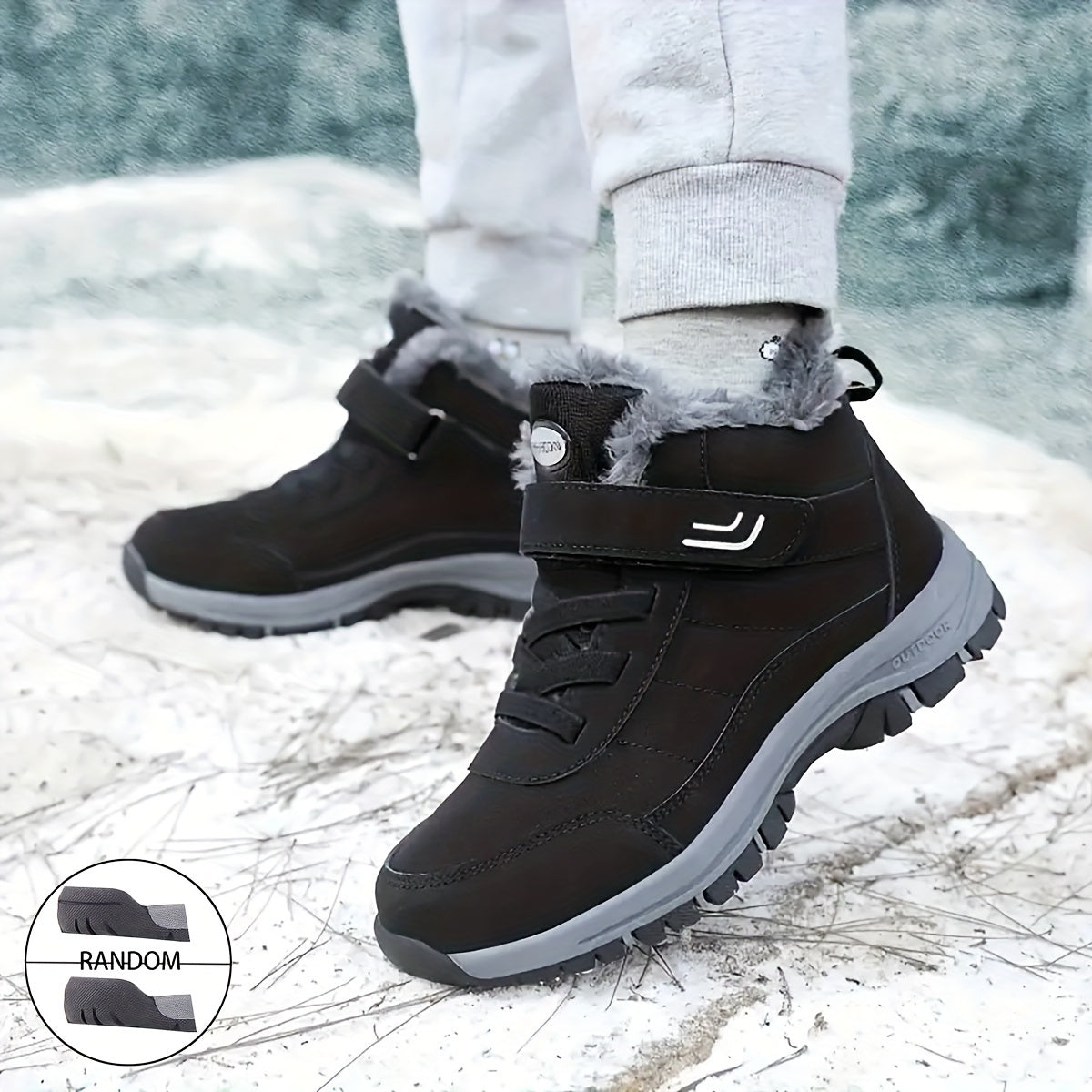 Women's Thermal Snow Boots Slip On Wear Resistance Warm Winter Boots