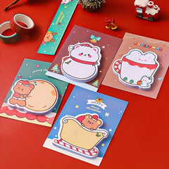 4pcs Cartoon Christmas Sticky Notes 120 Sheets