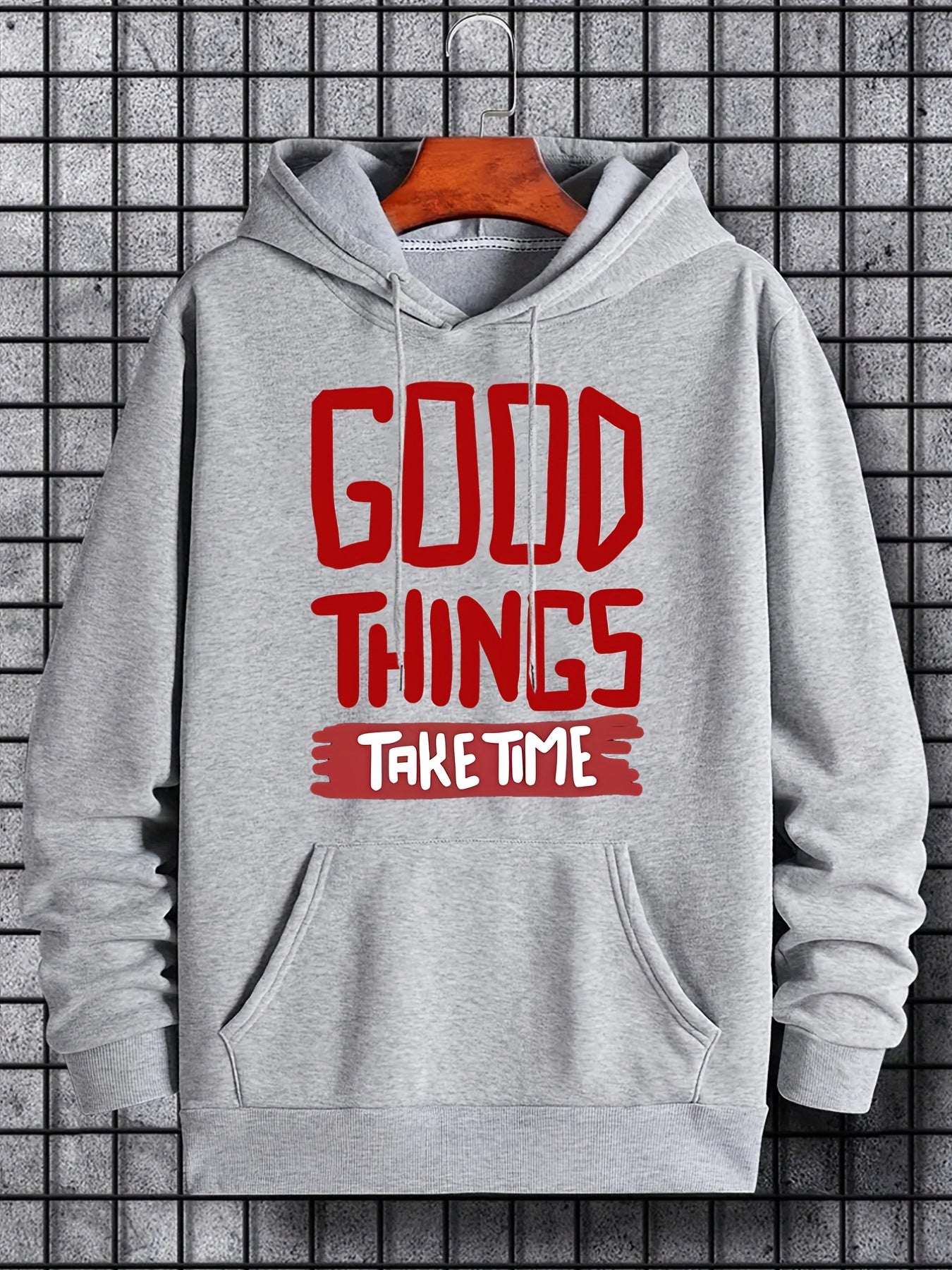'Good Things Take Time' Print Hoodie