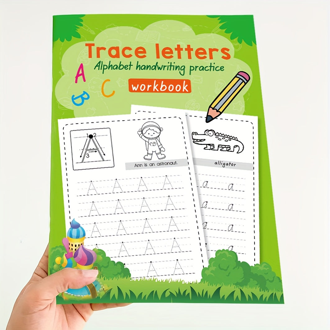 YUYNLEP Kids' Alphabet Writing Workbook Red Tracing Letters Learning Book