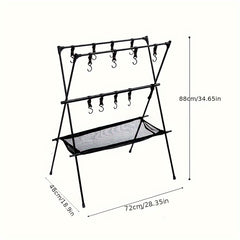 Double Layer Mesh Pocket Rack for Camping