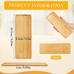 Bamboo Coffee Cup Storage Tray for Snacks Fruits Vegetables