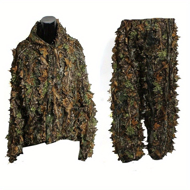 3D Leafy Camouflage Ghillie Suit for Outdoor Game & Halloween Costume