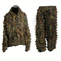 3D Leafy Camouflage Ghillie Suit for Outdoor Game & Halloween Costume
