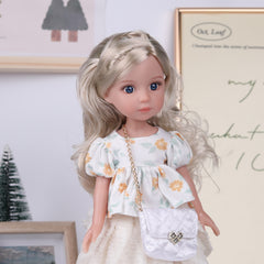 34cm Princess Doll with Outfits & Accessories Soft Vinyl Realistic