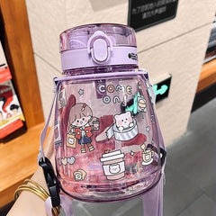 1300ML Double Drinking Straw Cup