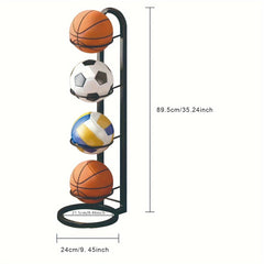 Ball Storage Rack Basketball Display Stand Portable Outdoor Ball Stand Holder
