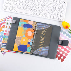 Budget Binder with Zipper Envelopes PU Leather Organizer